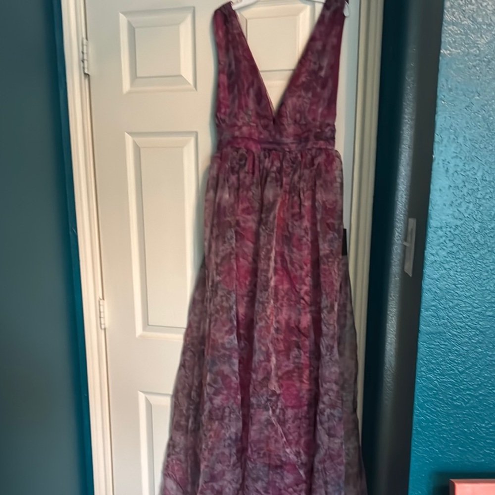 Lulu's Pink and Purple Maxi Dress